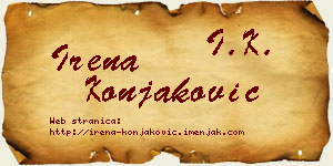 Irena Konjaković vizit kartica